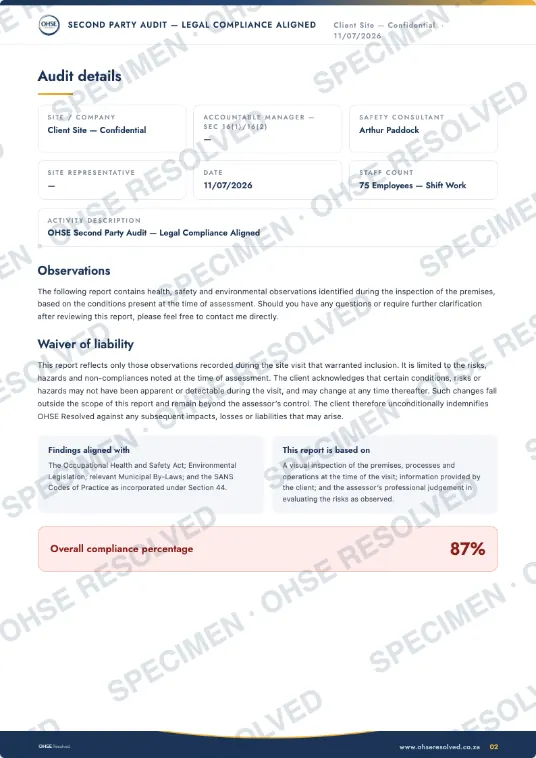 Audit report page 2