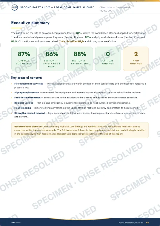 Audit report page 3